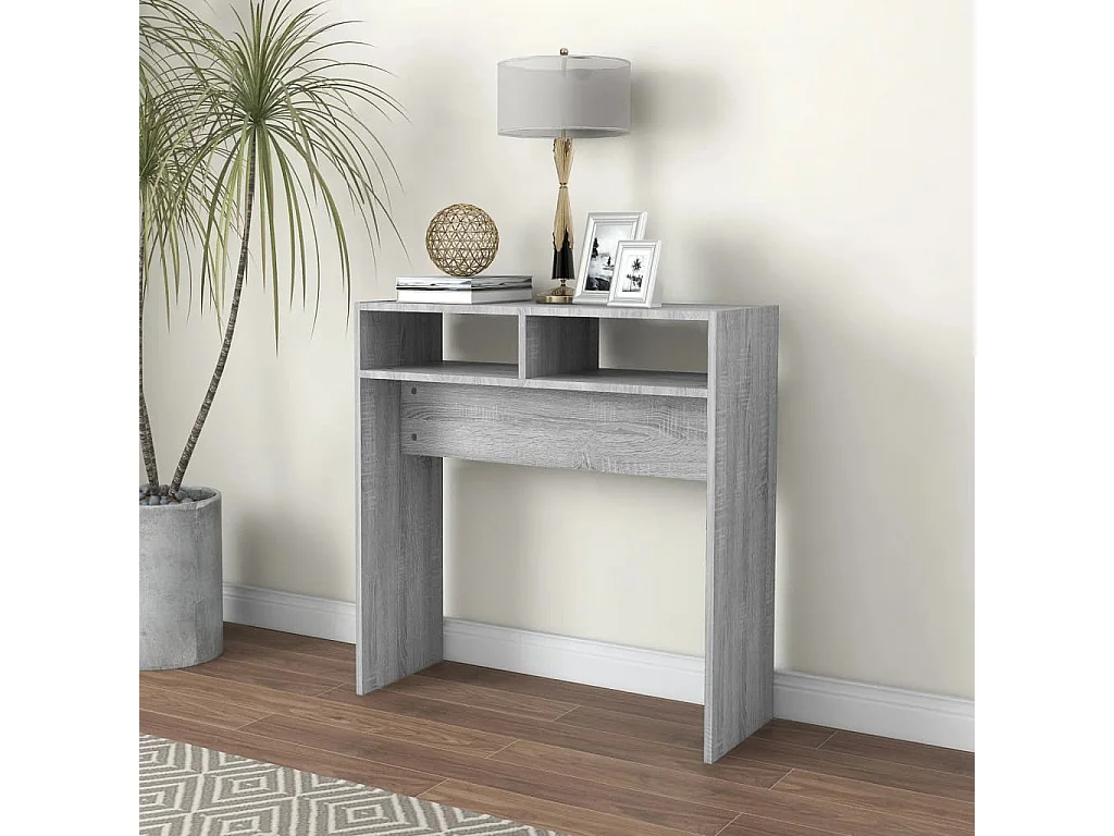 Table console Sonoma gris 78x30x80 cm Bois d'ingénierie