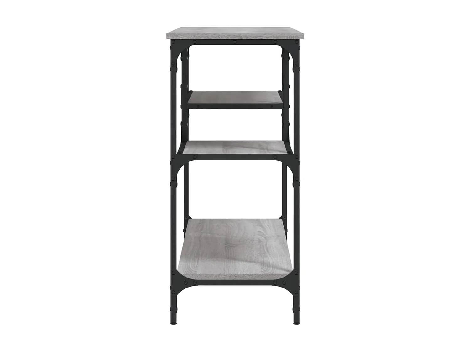 Wandtafel met schappen 100x35x75 cm grijs sonoma eikenkleurig