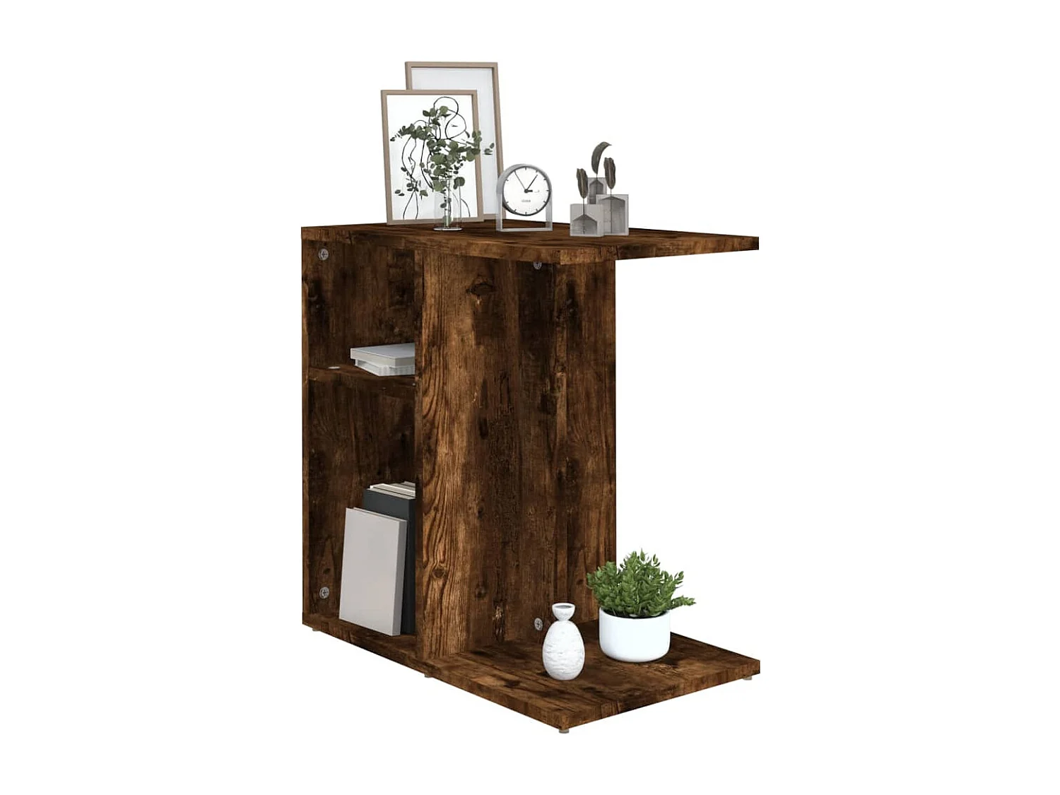 Table d'appoint Chêne fumé 50x30x50 cm Bois d'ingénierie