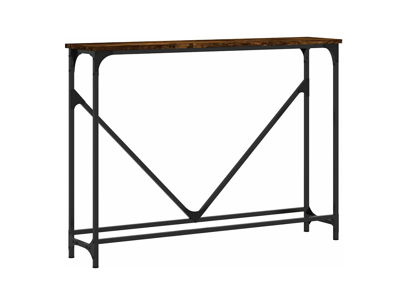 Table console chêne fumé 102x22,5x75 cm bois d'ingénierie