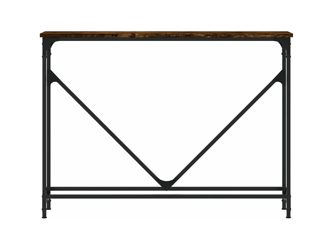 Table console chêne fumé 102x22,5x75 cm bois d'ingénierie