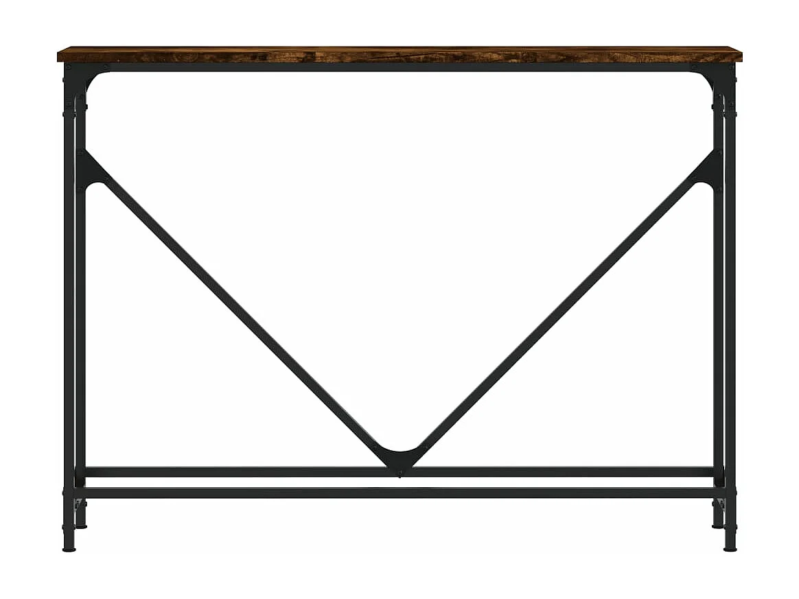Wandtafel 102x22,5x75 cm bewerkt hout gerookt eikenkleurig