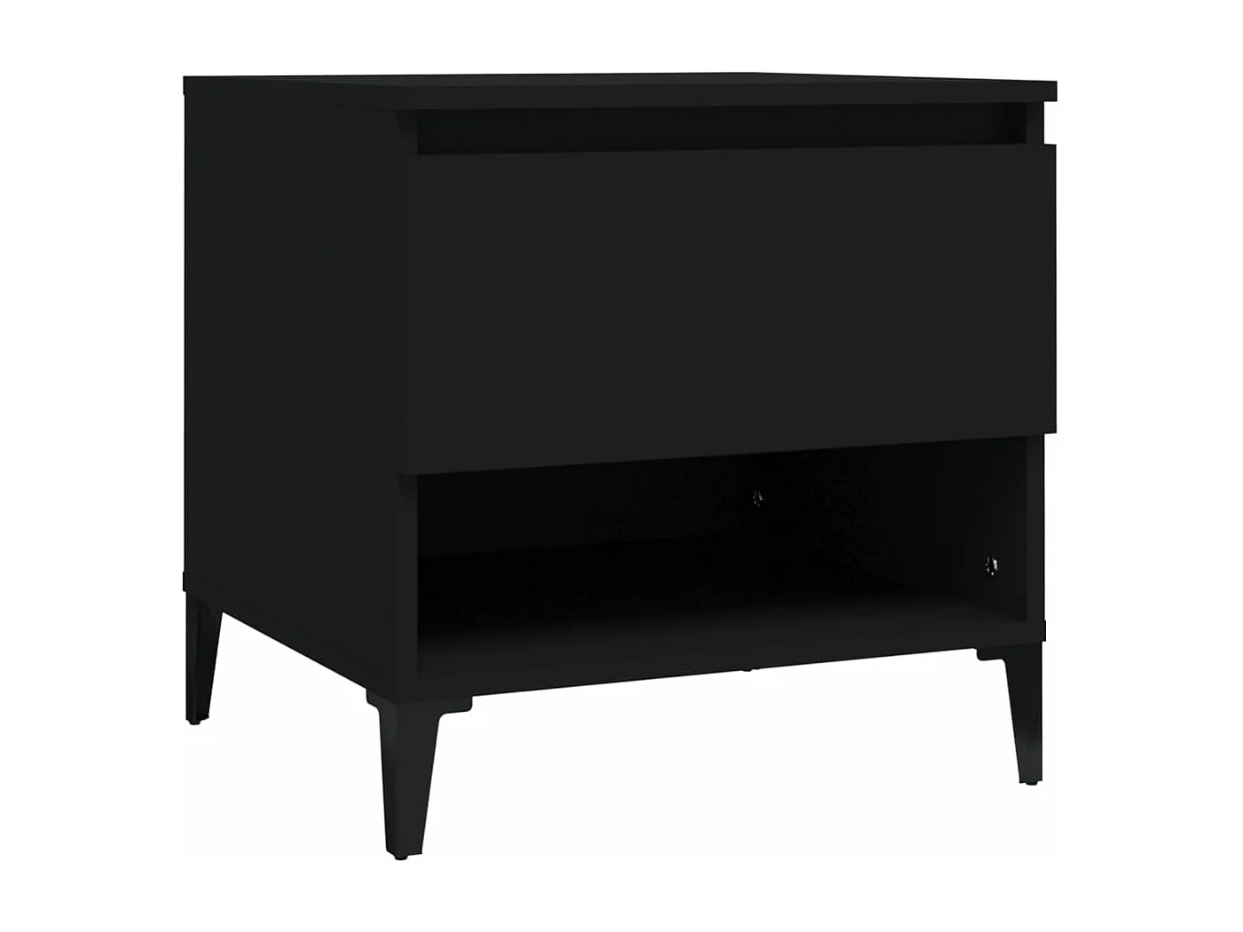 Table d'appoint Noir 50x46x50 cm Bois d’ingénierie