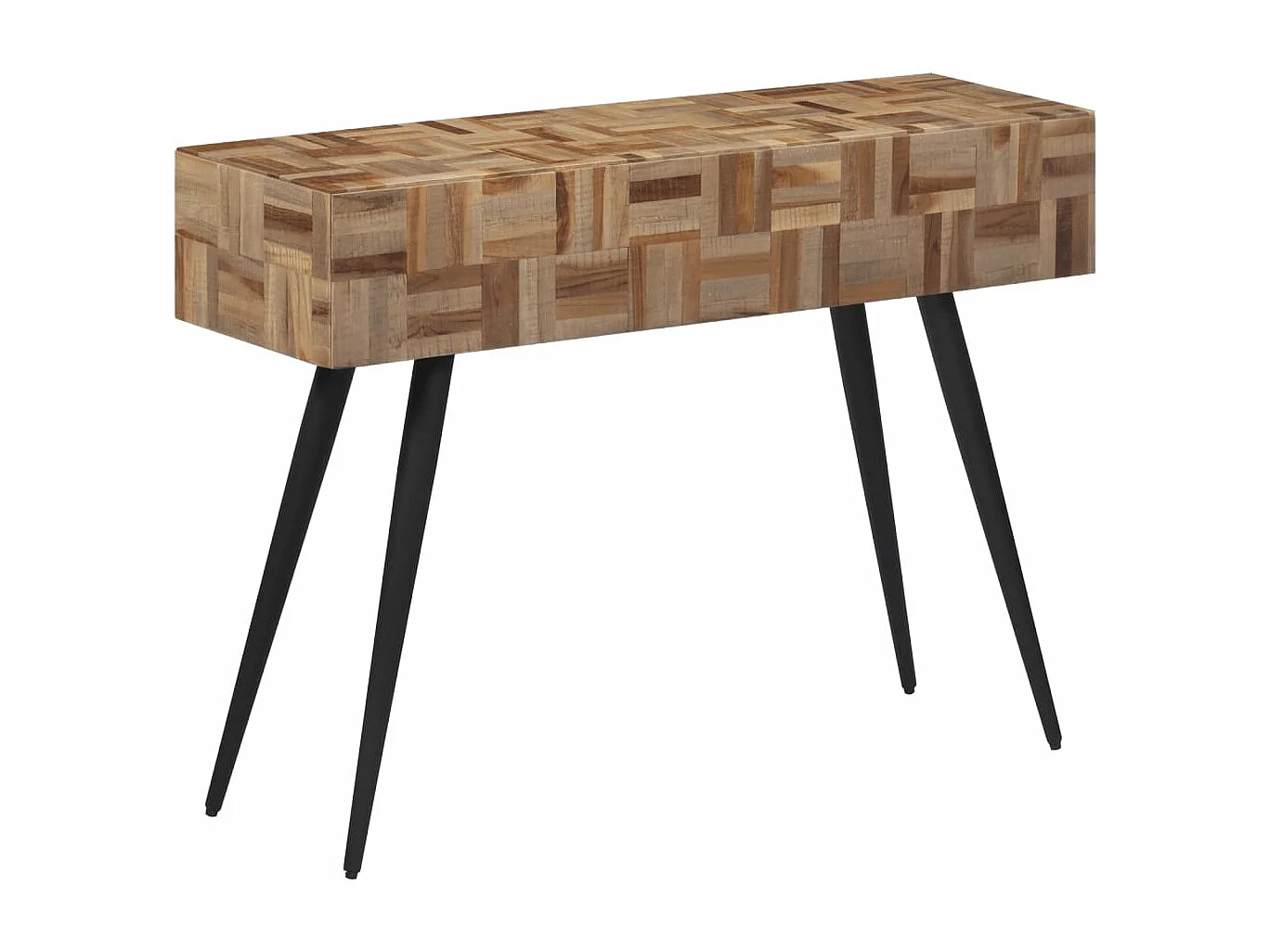 Wandtafel 110x34x80 cm massief gerecycled teakhout