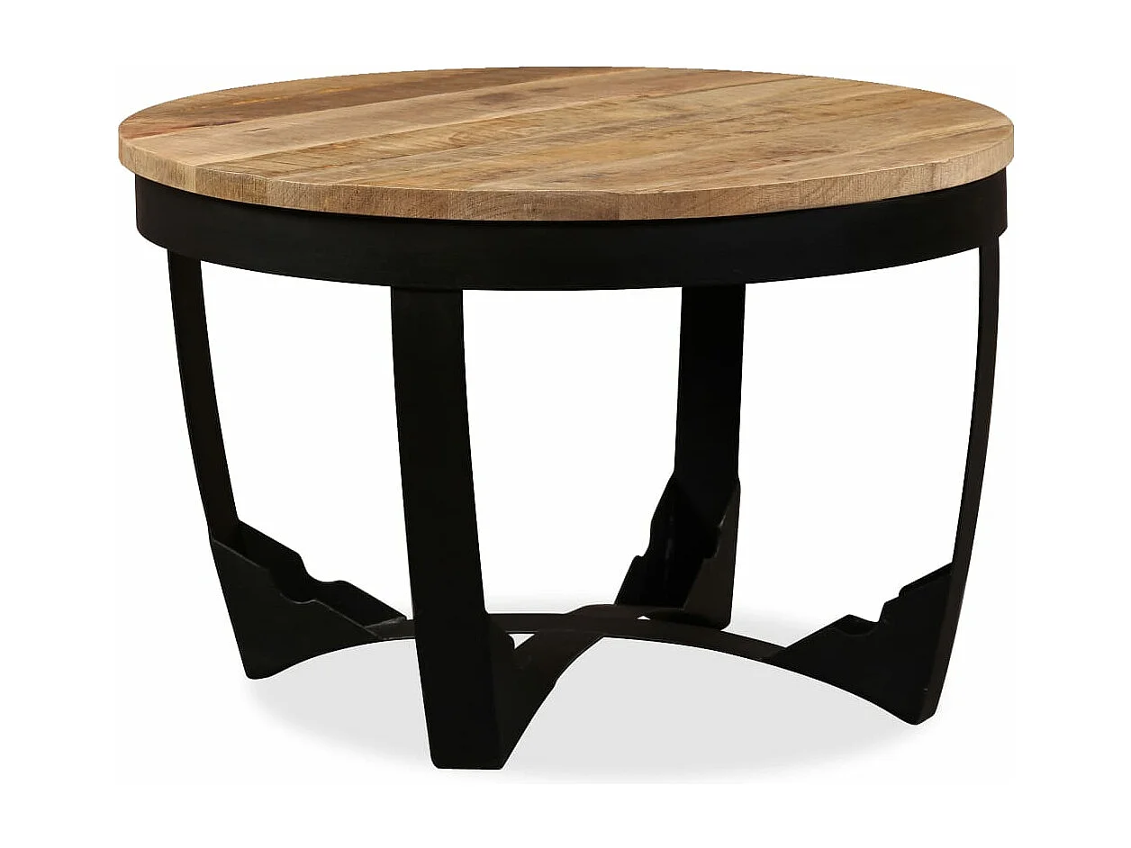 Table d'appoint Bois de manguier brut 60 x 40 cm