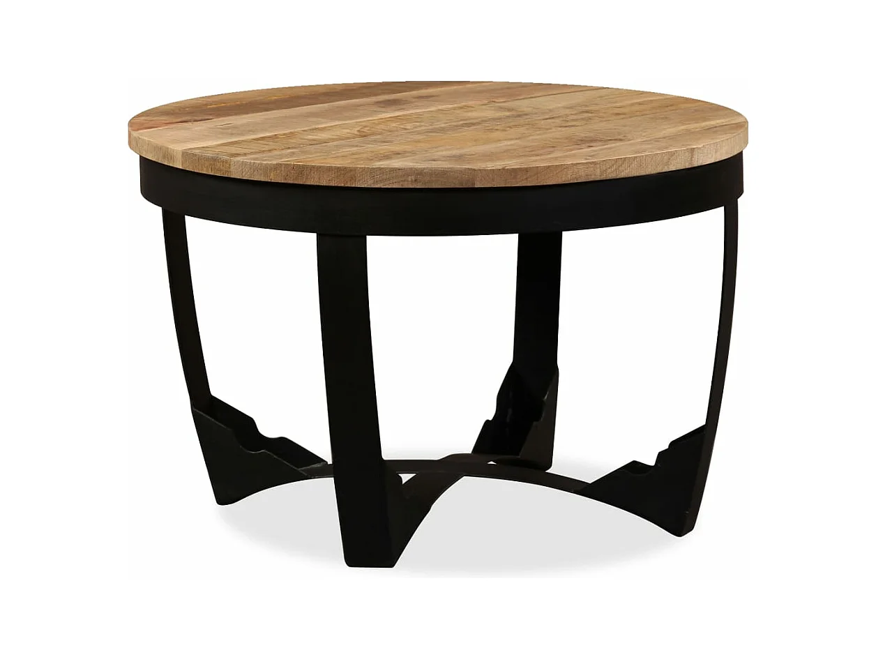 Table d'appoint Bois de manguier brut 60 x 40 cm