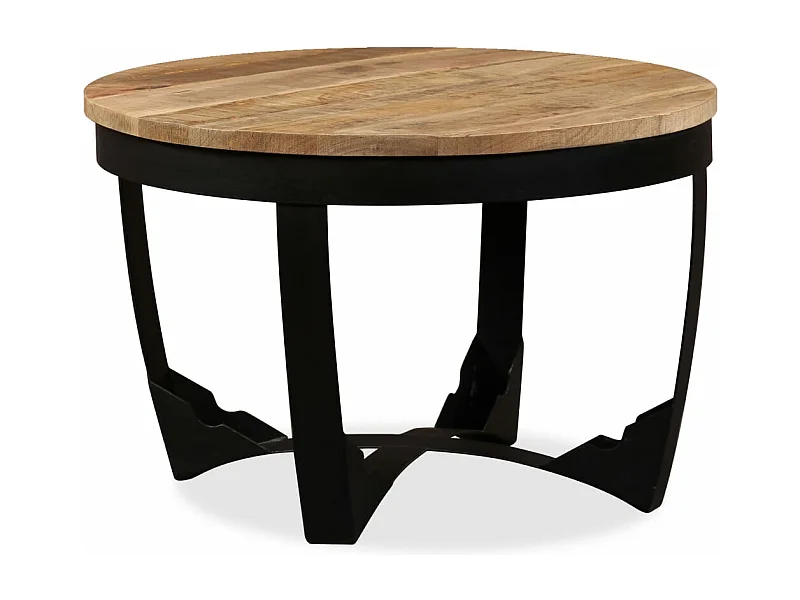 Table d'appoint Bois de manguier brut 60 x 40 cm