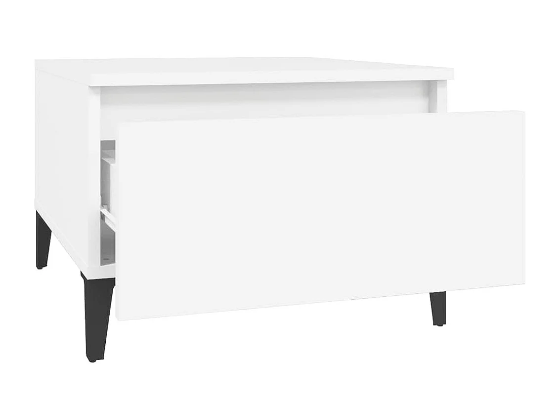 Tables d'appoint 2 pièces Blanc 50x46x35 cm Bois d'ingénierie