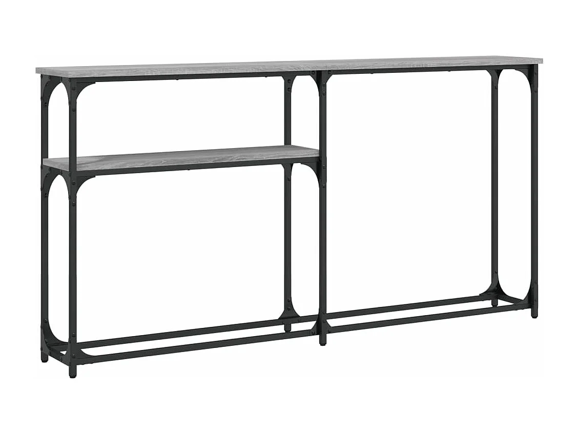 Mesa consola 145x22,5x75cm derivados de madeira cinzento sonoma