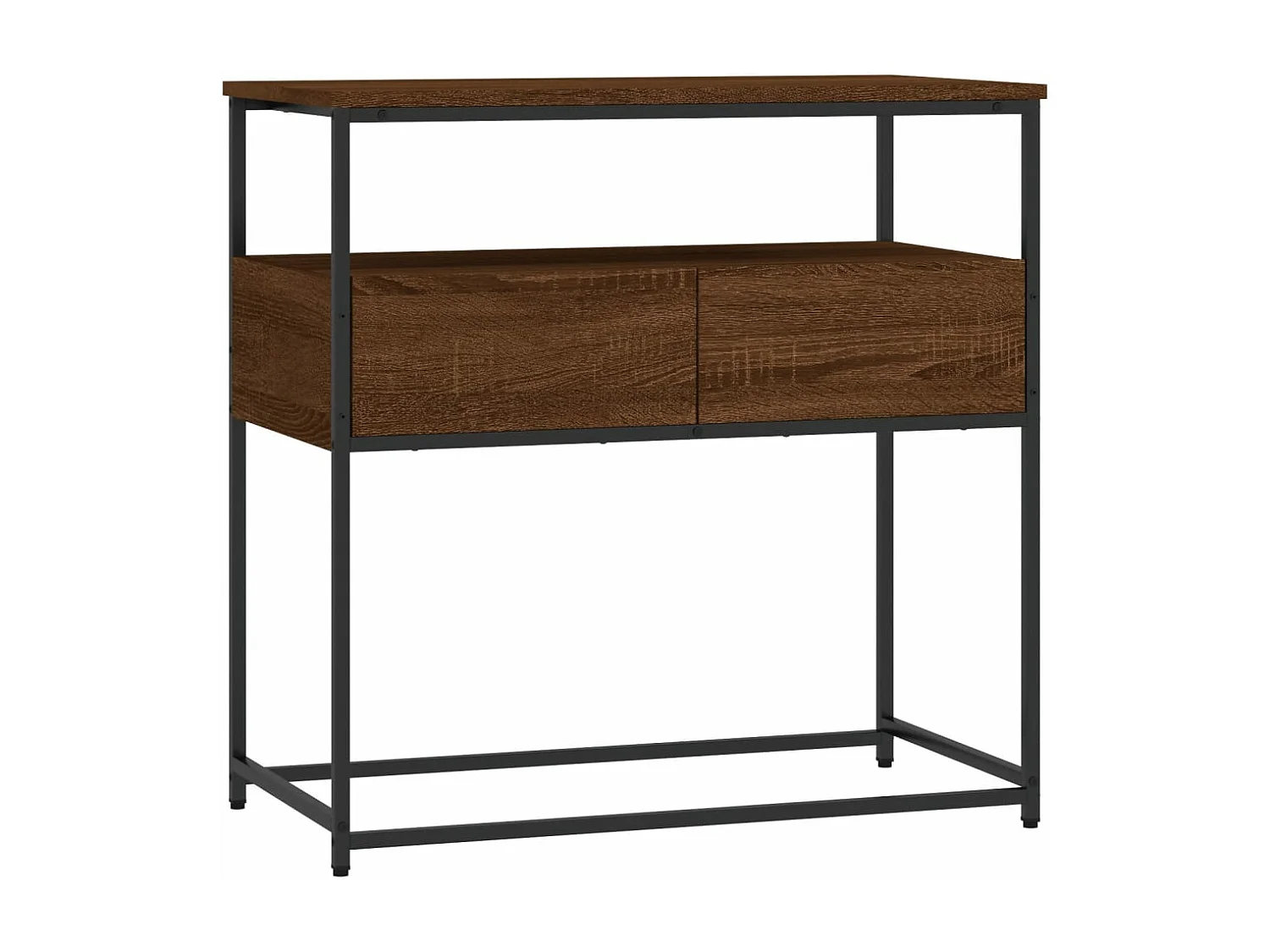 Table console chêne marron 75x40x75 cm bois d'ingénierie