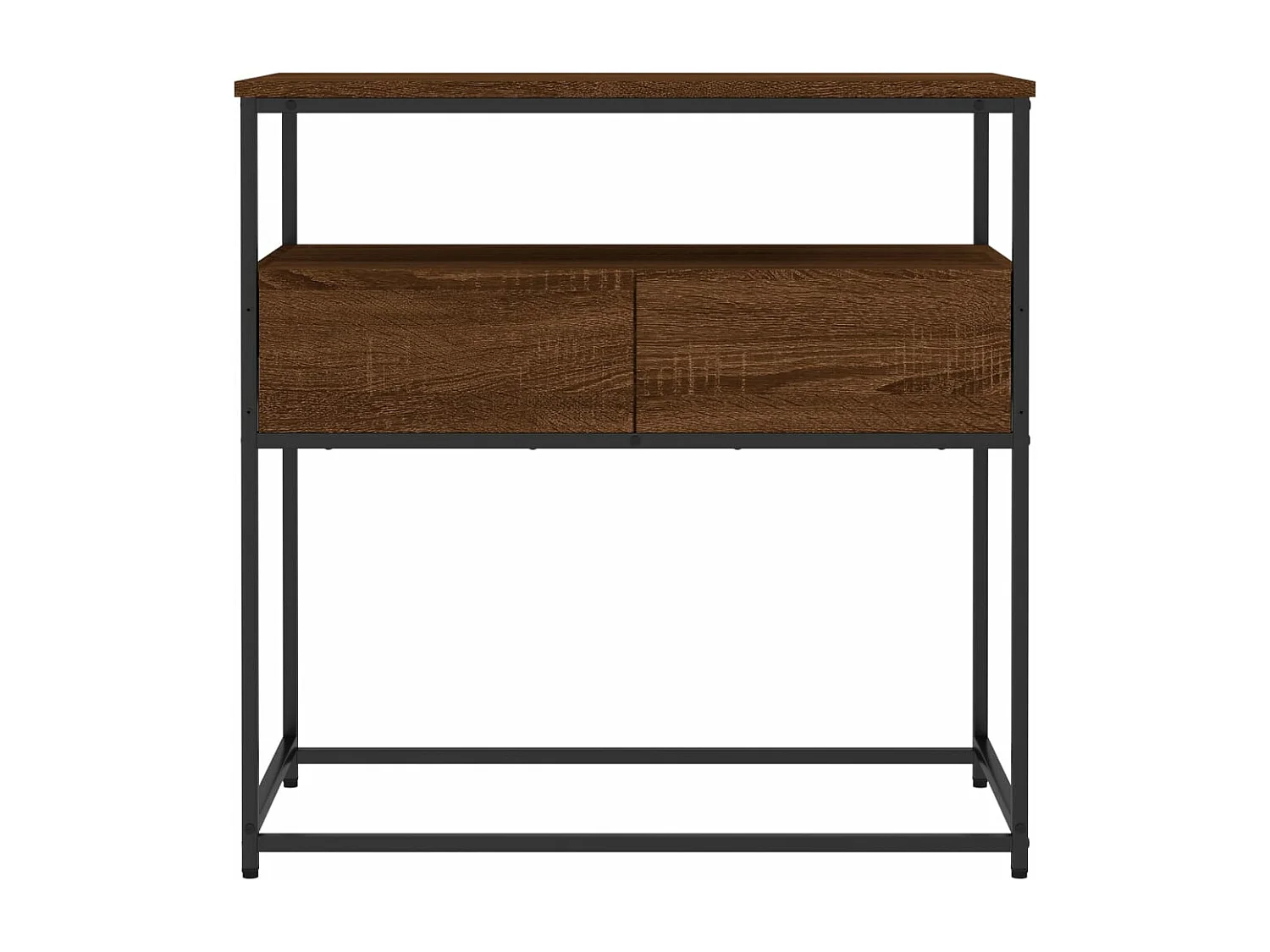 Table console chêne marron 75x40x75 cm bois d'ingénierie