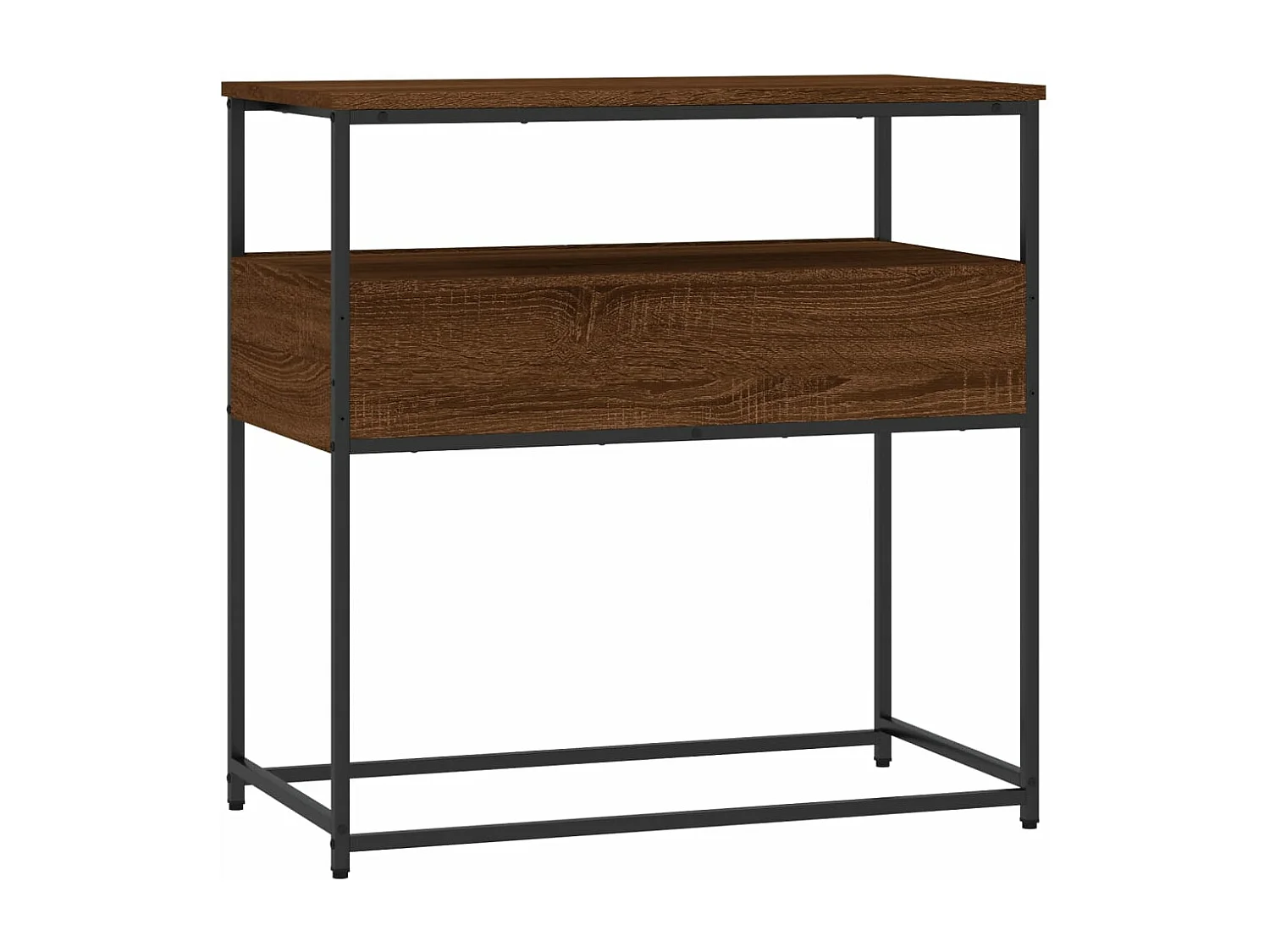 Table console chêne marron 75x40x75 cm bois d'ingénierie