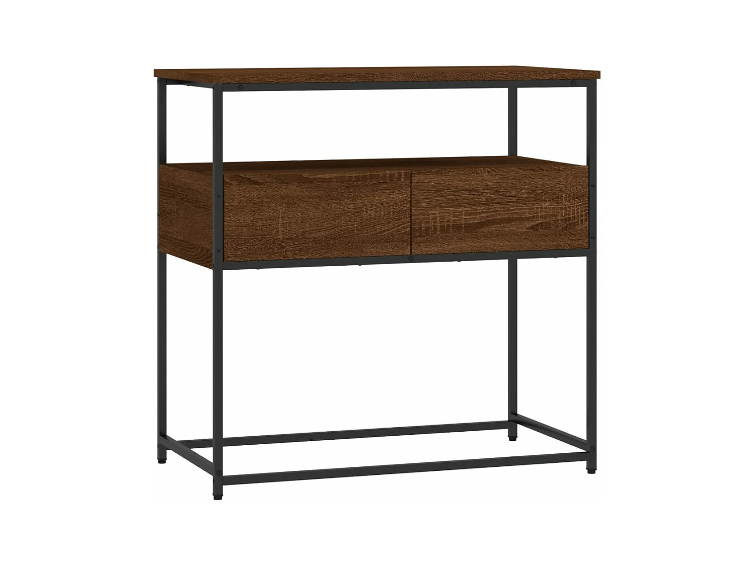 Mesa consola 75x40x75 cm derivados de madeira carvalho castanho