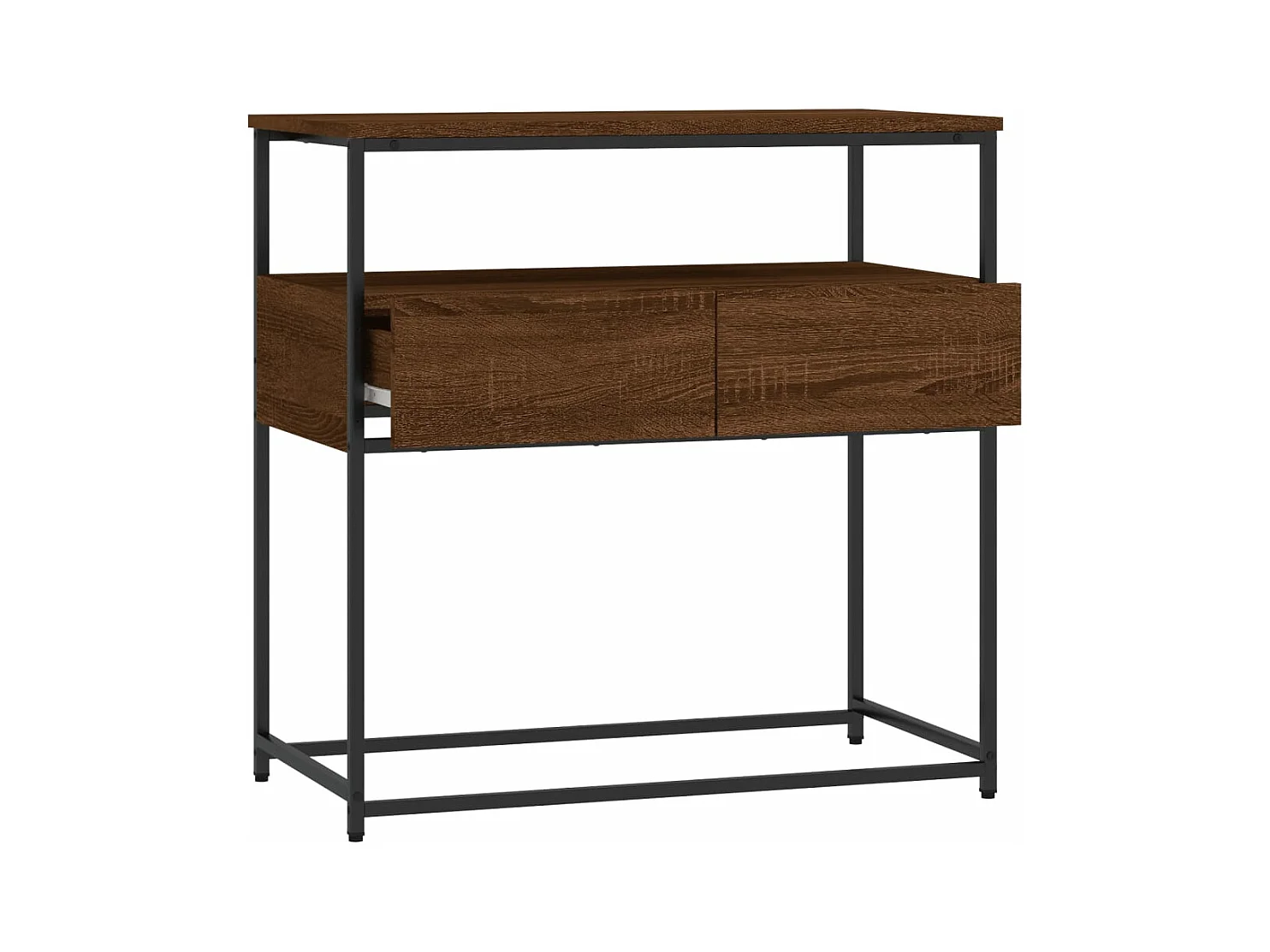 Mesa consola 75x40x75 cm derivados de madeira carvalho castanho