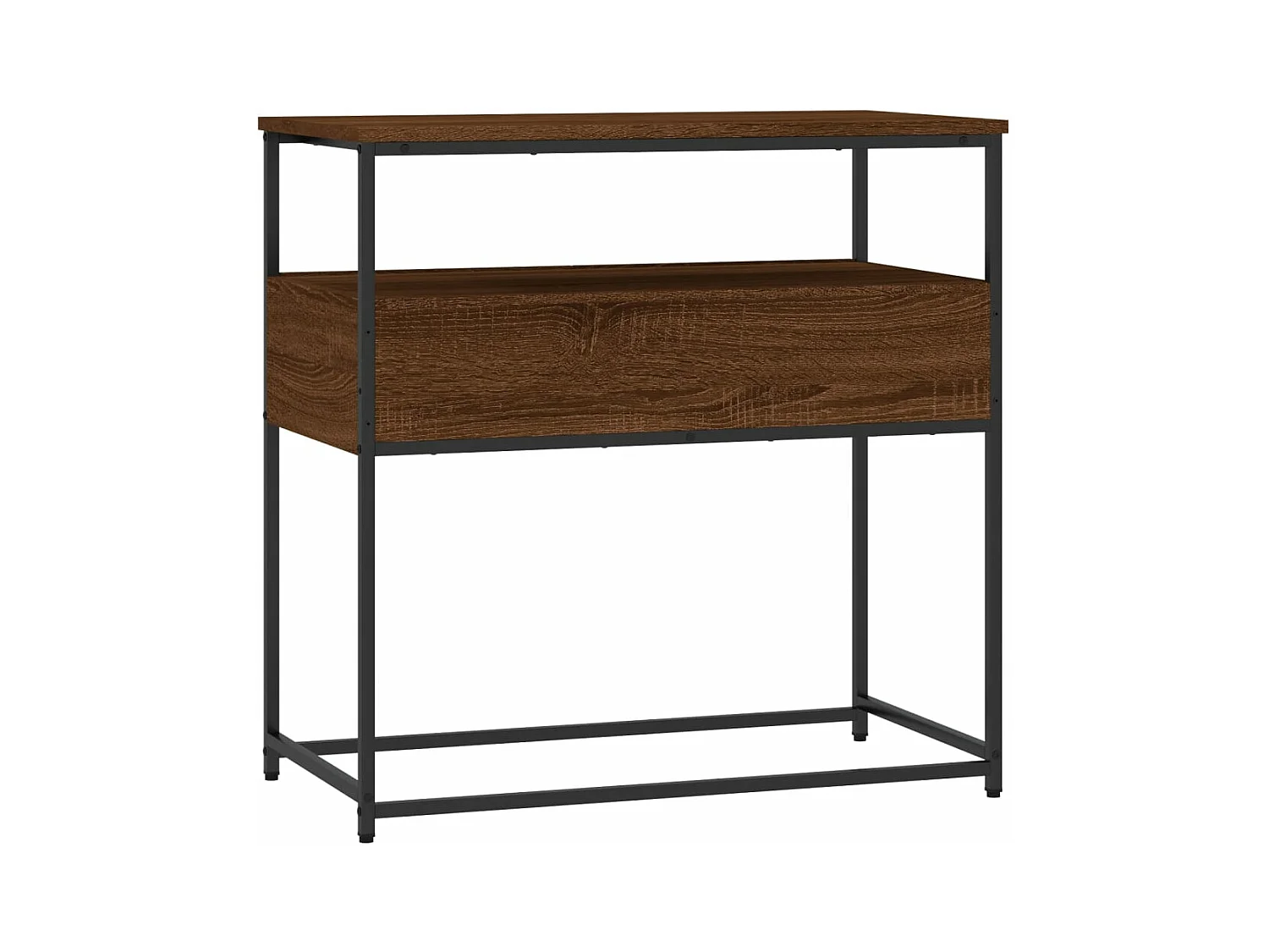 Mesa consola 75x40x75 cm derivados de madeira carvalho castanho