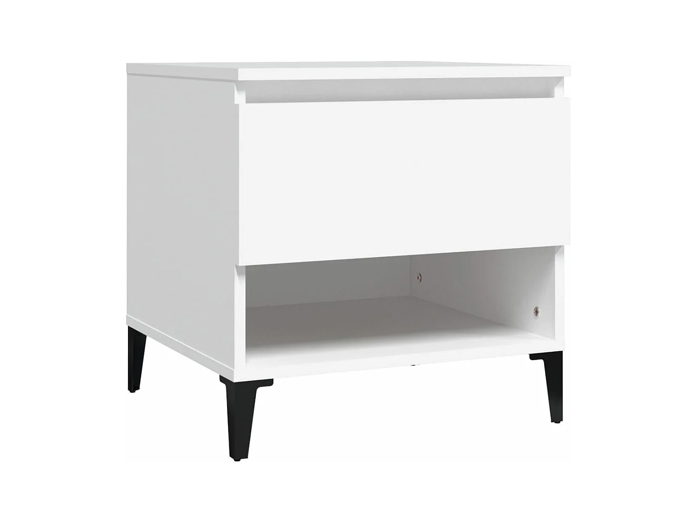 Table d'appoint Blanc 50x46x50 cm Bois d’ingénierie