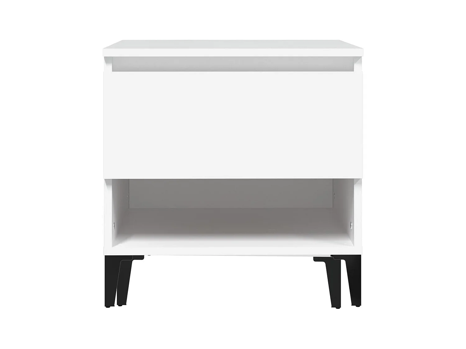 Table d'appoint Blanc 50x46x50 cm Bois d’ingénierie