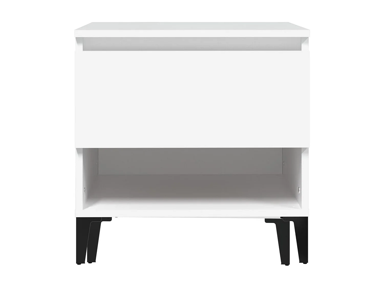 Table d'appoint Blanc 50x46x50 cm Bois d’ingénierie