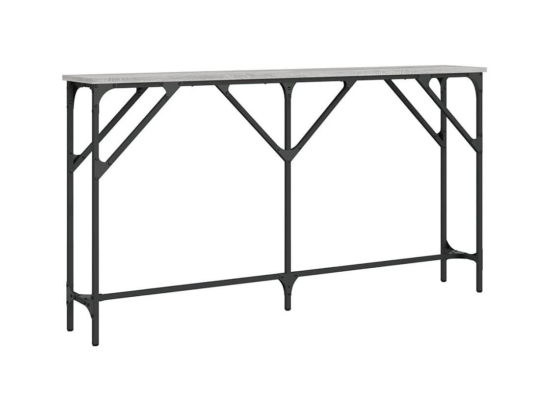 Table console sonoma gris 140x23x75 cm bois d'ingénierie