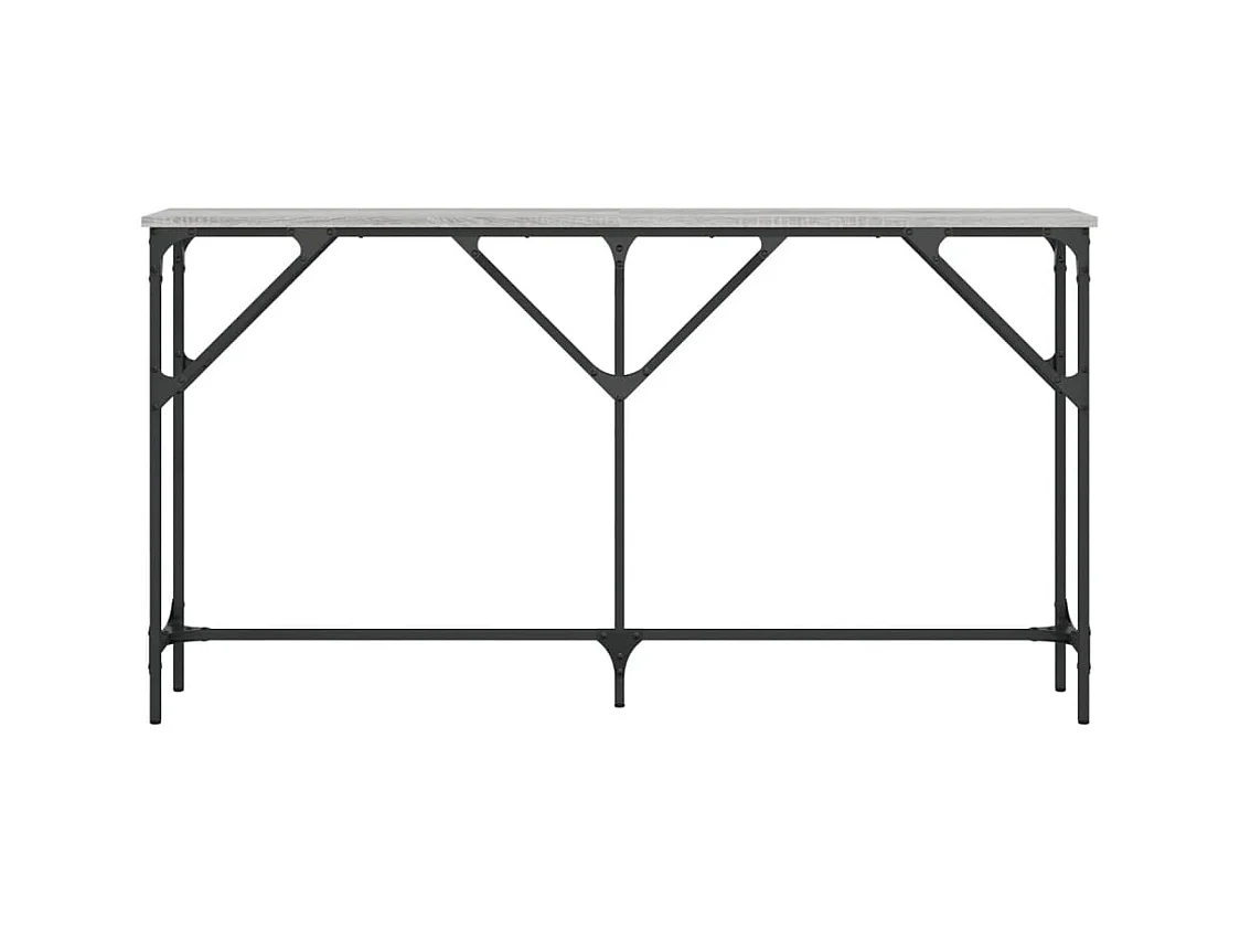 Table console sonoma gris 140x23x75 cm bois d'ingénierie