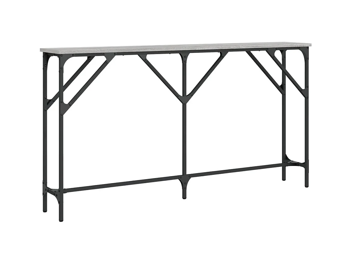 Table console sonoma gris 140x23x75 cm bois d'ingénierie