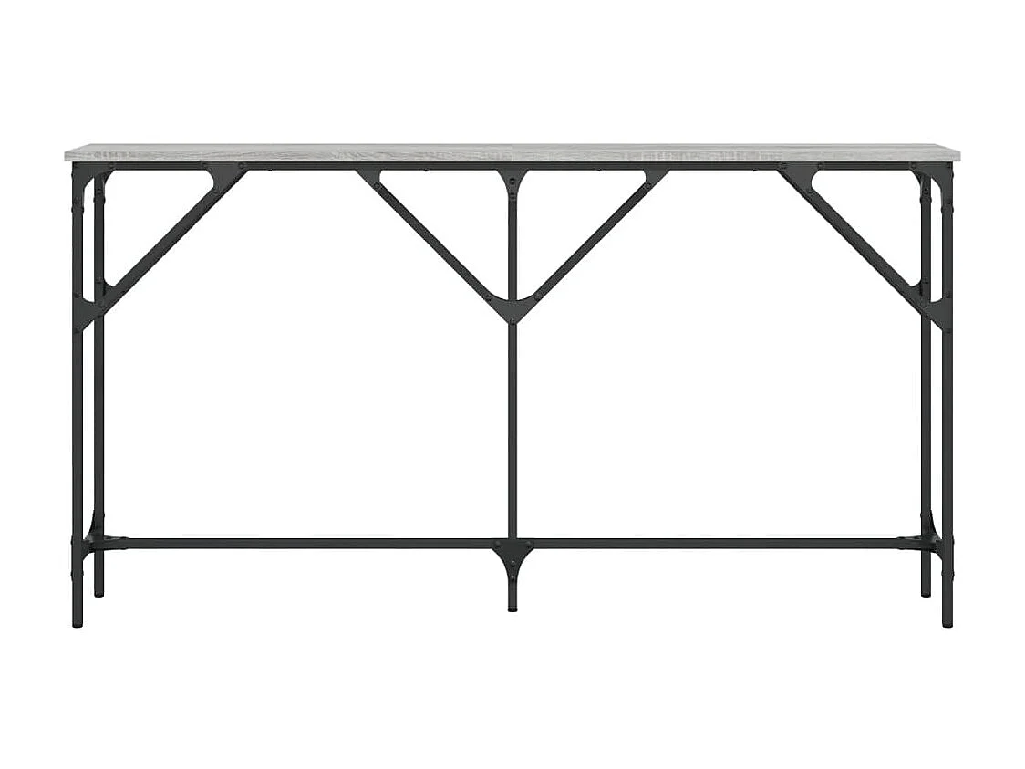 Table console sonoma gris 140x23x75 cm bois d'ingénierie