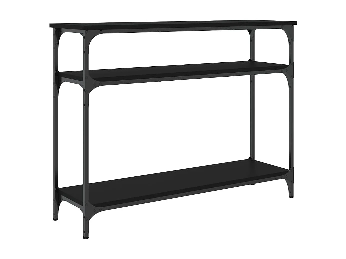 Table console noir 100x29x75 cm bois d'ingénierie