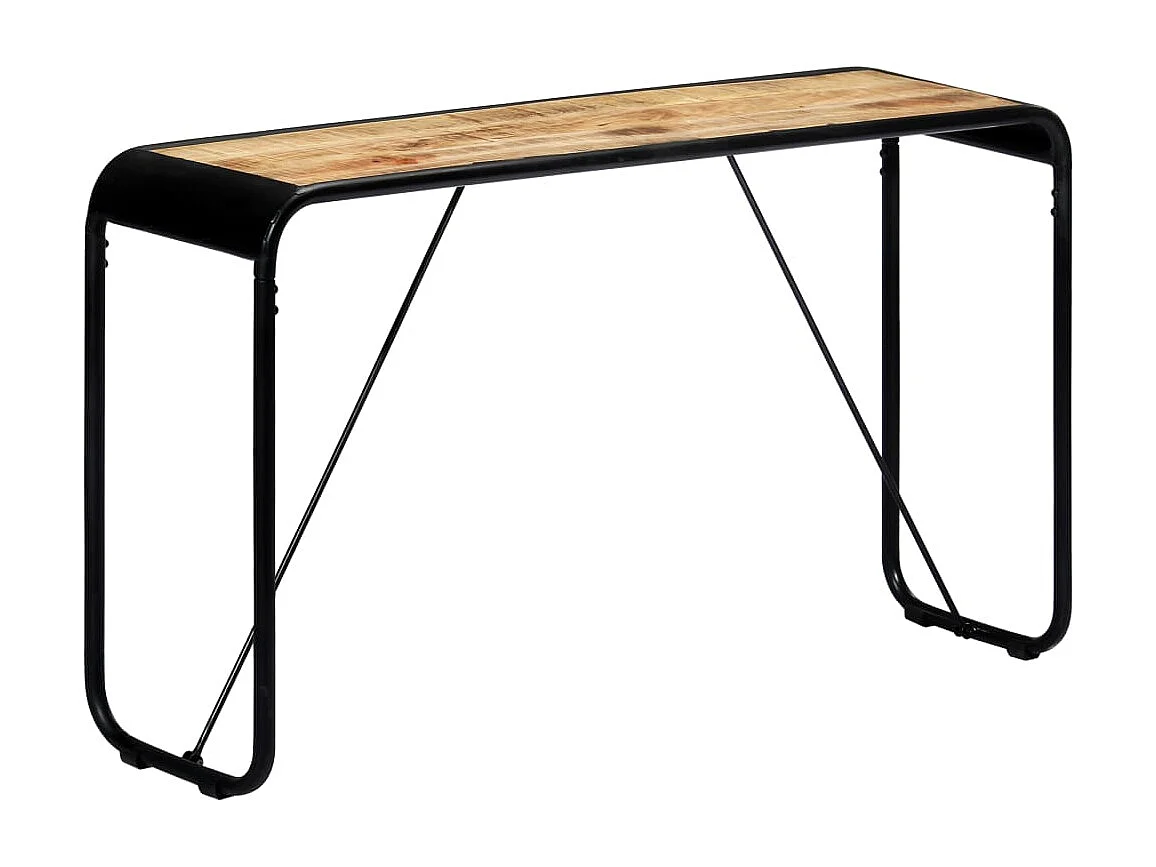 Table console 140 x 35 x 76 cm Bois de manguier massif brut