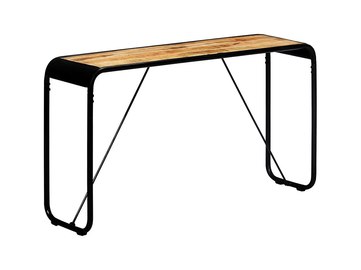 Table console 140 x 35 x 76 cm Bois de manguier massif brut