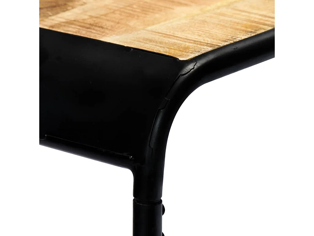 Mesa consola de madera maciza de mango sin tratar 140x35x76 cm