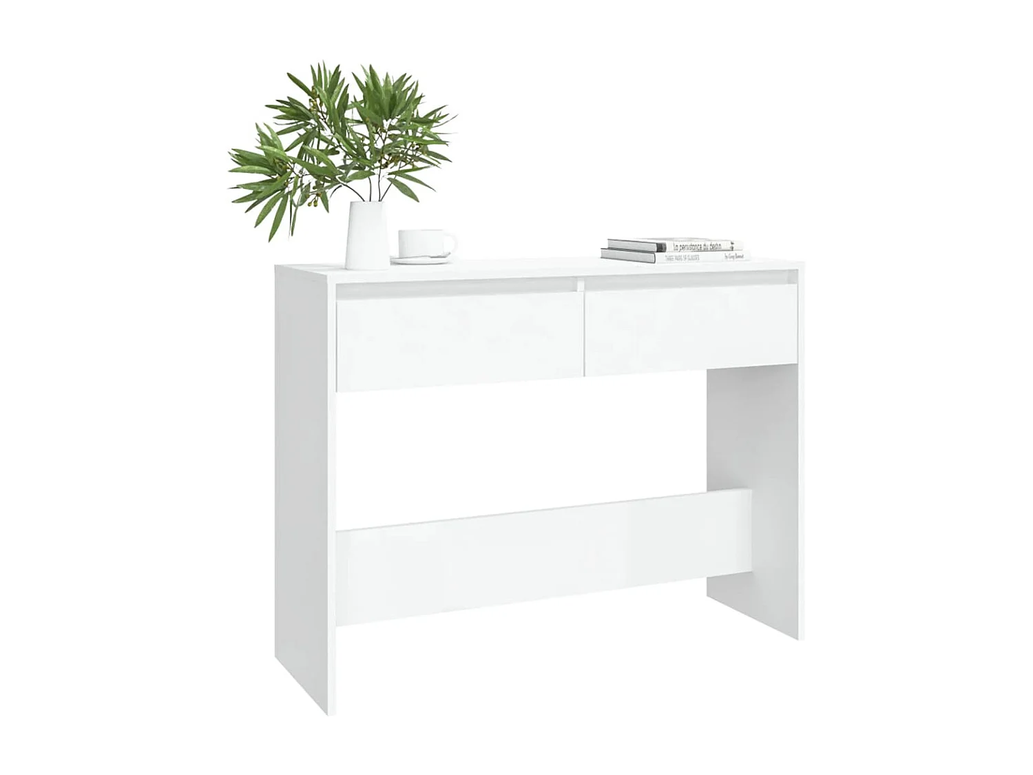 Table console Blanc 100x35x76,5 cm Aggloméré