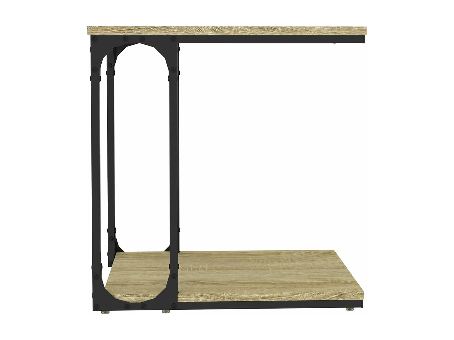 Bijzettafel 50x35x52 cm bewerkt hout sonoma eikenkleurig