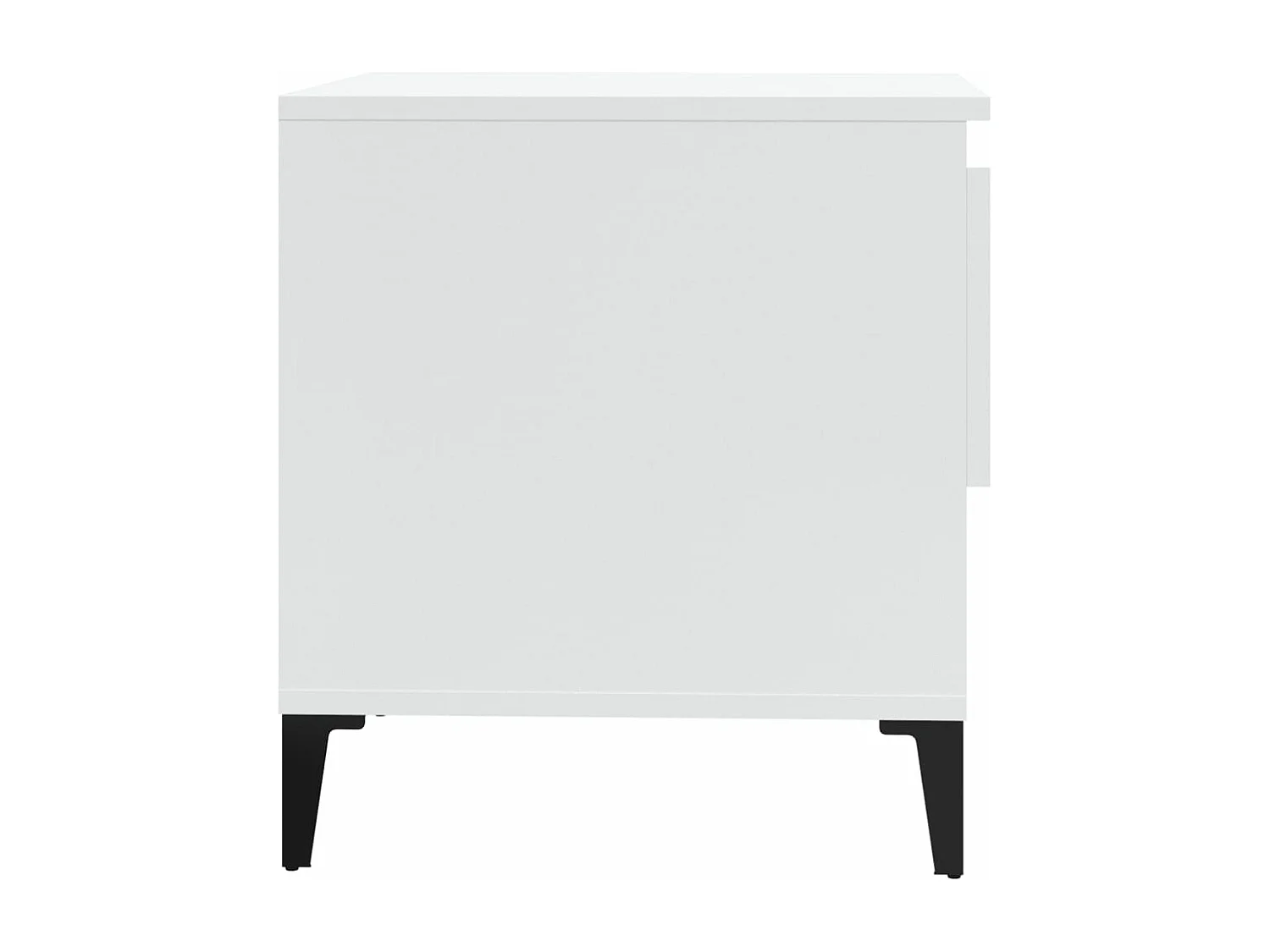 Table d'appoint Blanc brillant 50x46x50 cm Bois d'ingénierie