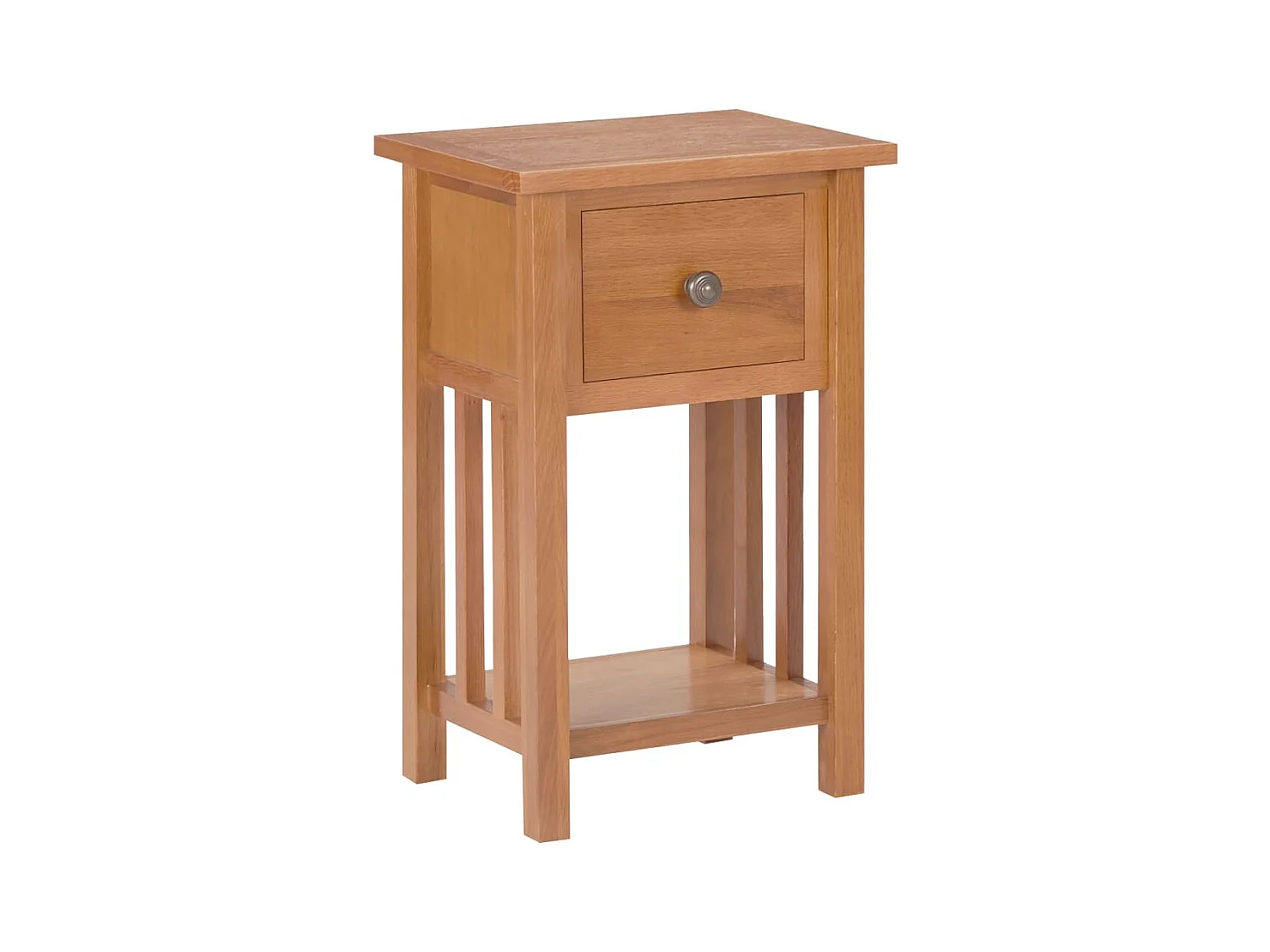 Table à revues avec tiroir 35x27x55 cm Bois de chêne solide
