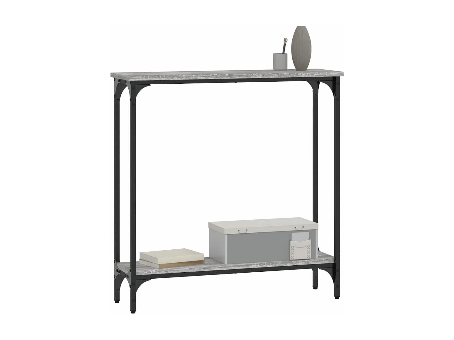 Table console sonoma gris 75x22,5x75 cm bois d'ingénierie