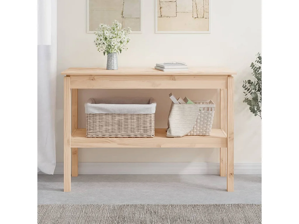 Table console 110x40x75 cm Bois massif de pin