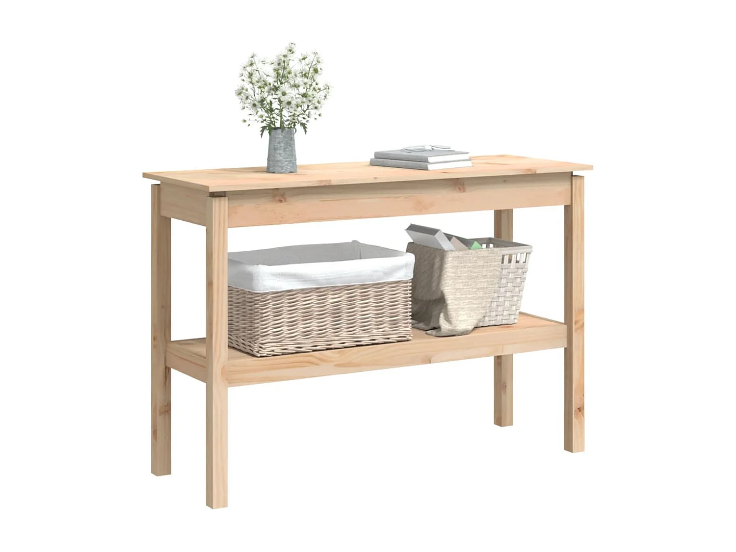 Table console 110x40x75 cm Bois massif de pin