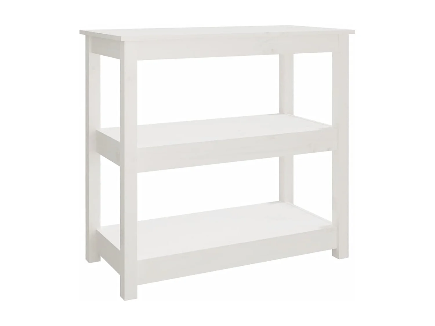 Wandtafel 80x40x74 cm massief grenenhout wit