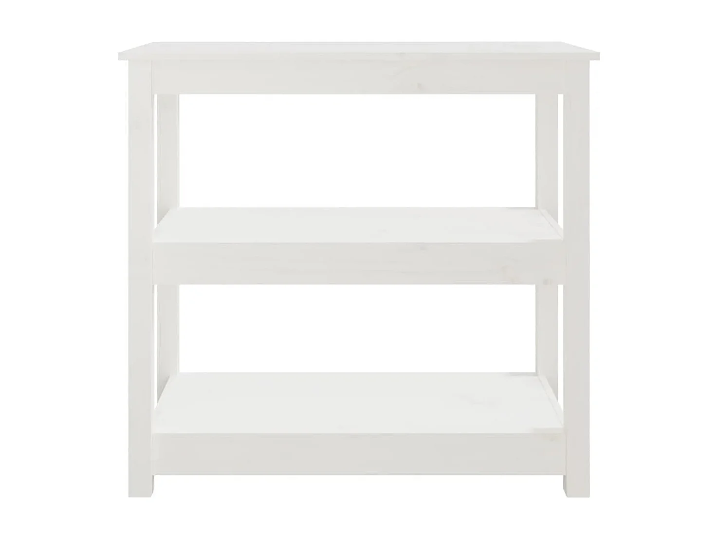 Table console Blanc 80x40x74 cm Bois massif de pin