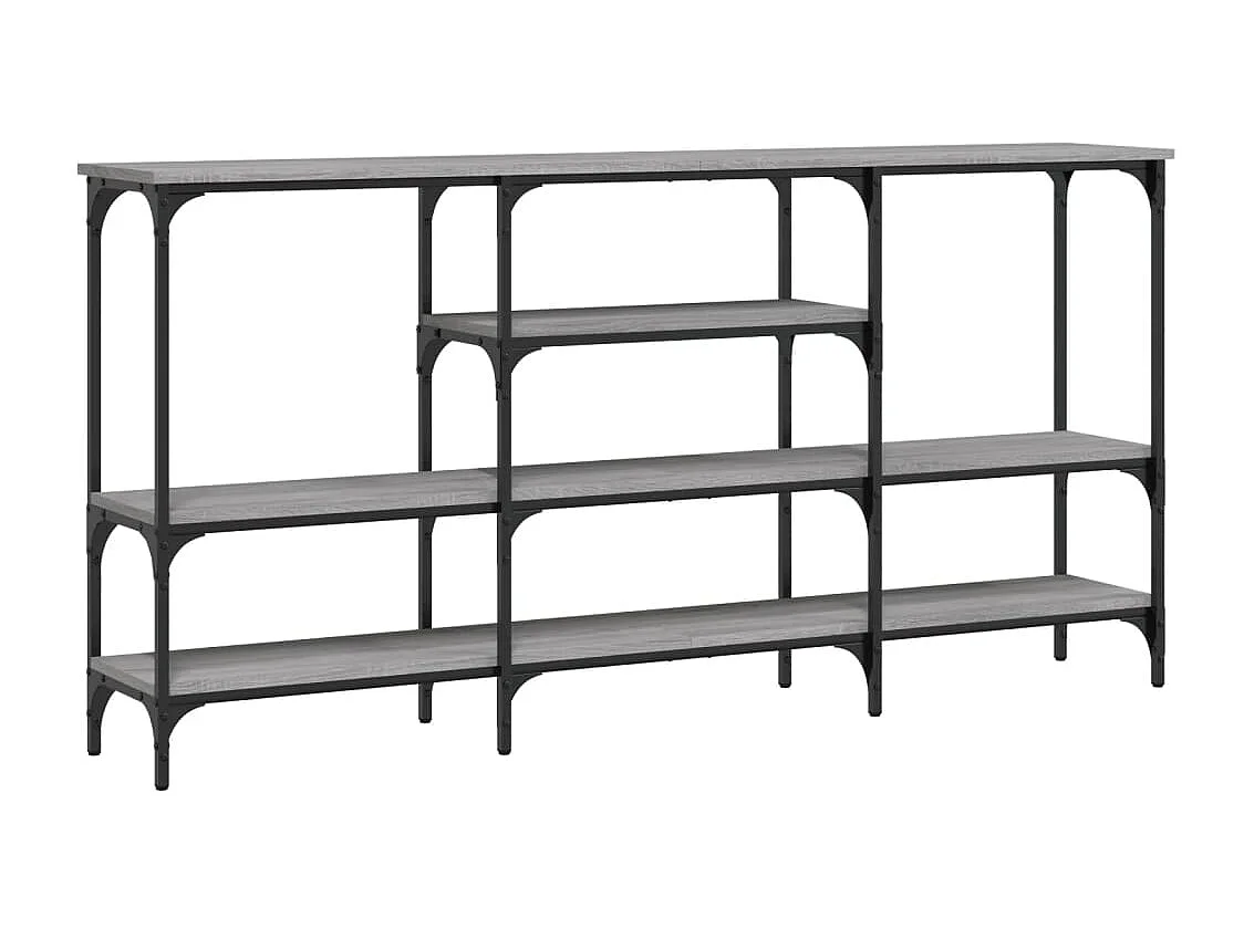 Table console sonoma gris 160x29x80 cm bois d'ingénierie