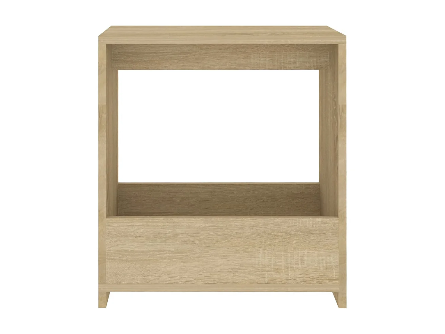Bijzettafel 50x26x50 cm bewerkt hout sonoma eikenkleurig
