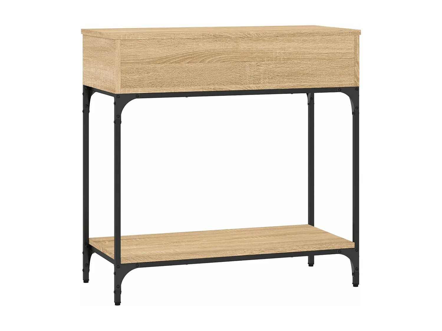Table console chêne sonoma 75x34,5x75 cm bois d'ingénierie