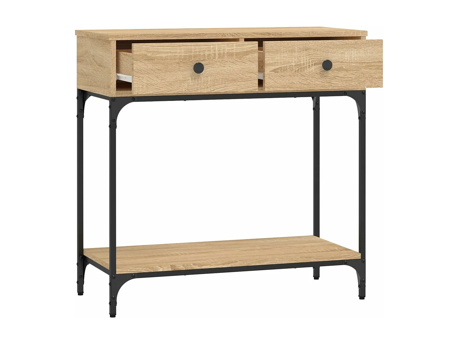 Table console chêne sonoma 75x34,5x75 cm bois d'ingénierie