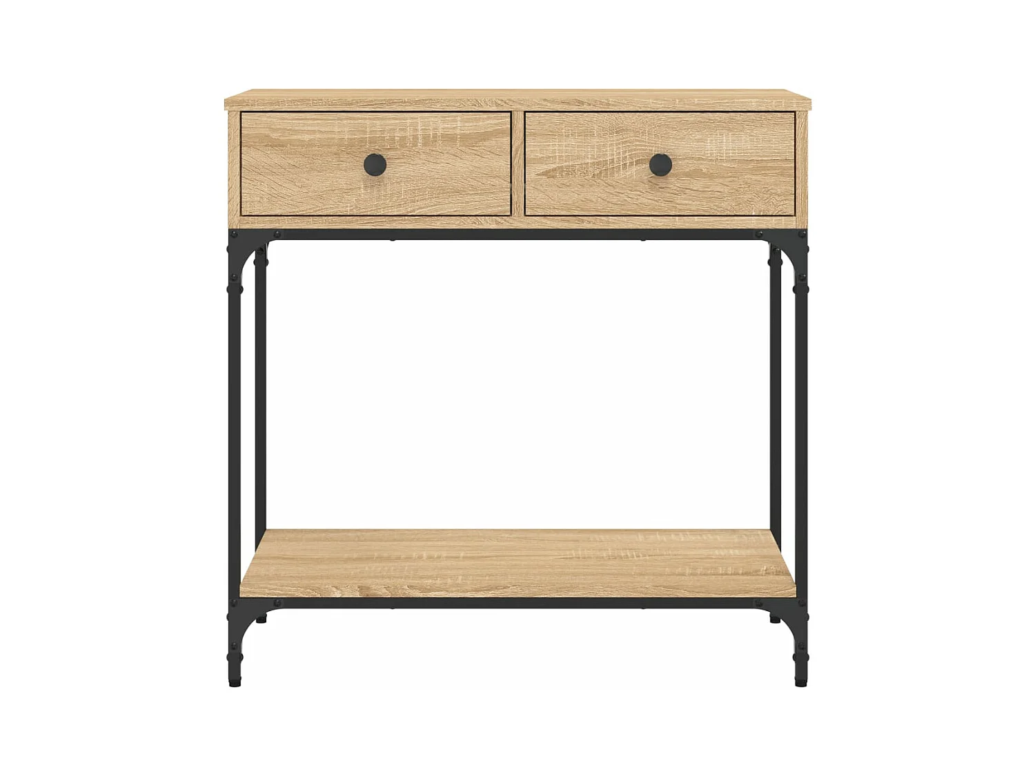 Mesa consola 75x34,5x75 cm derivados de madeira carvalho sonoma