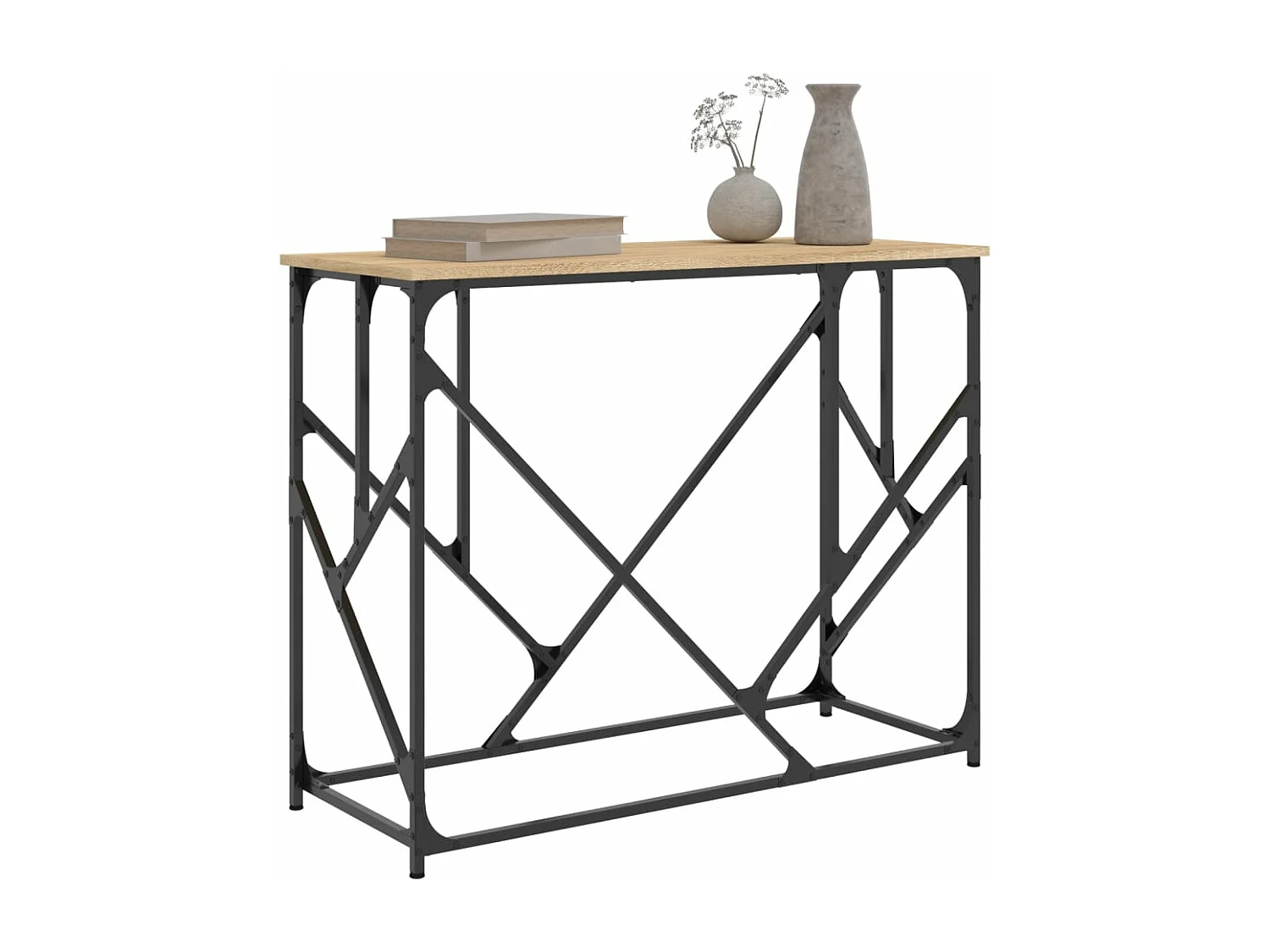 Wandtafel 100x40x80 cm bewerkt hout sonoma eikenkleurig