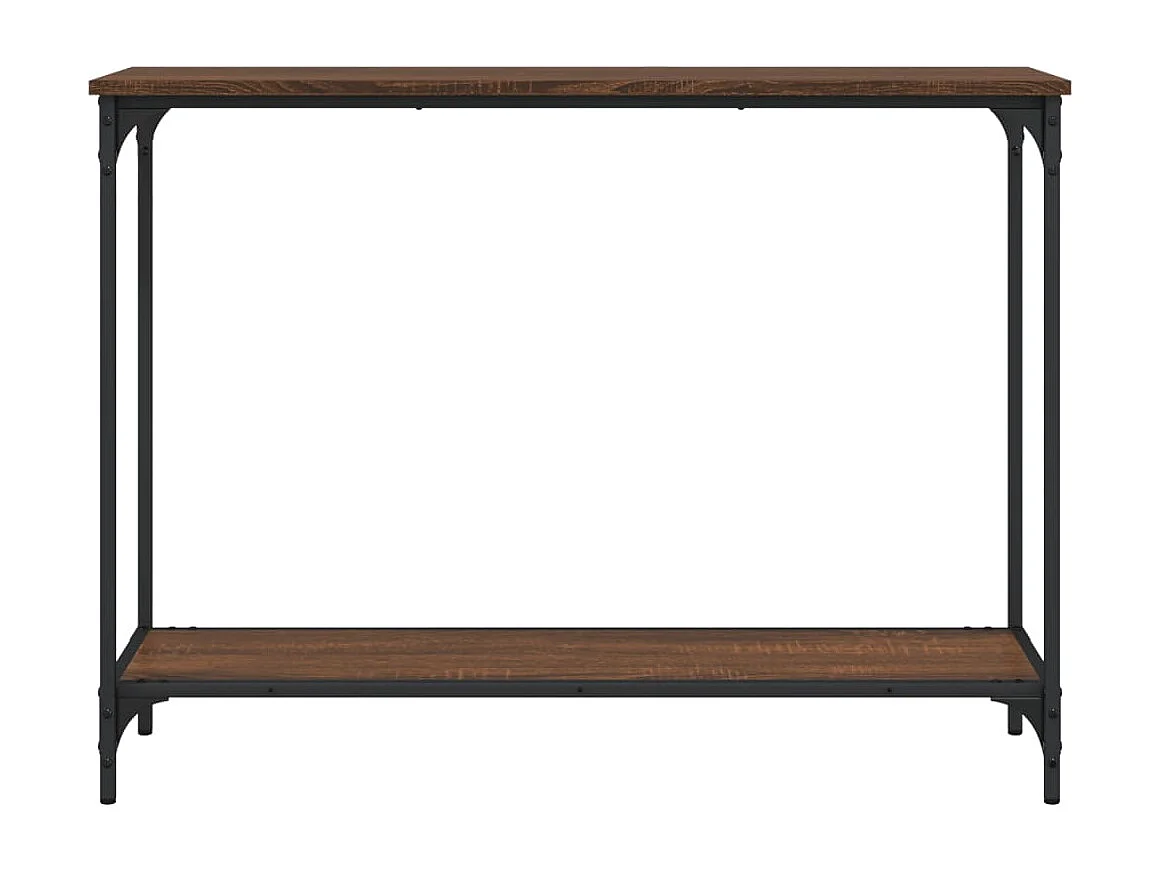 Mesa consola 101x30,5x75 cm derivados madeira carvalho castanho