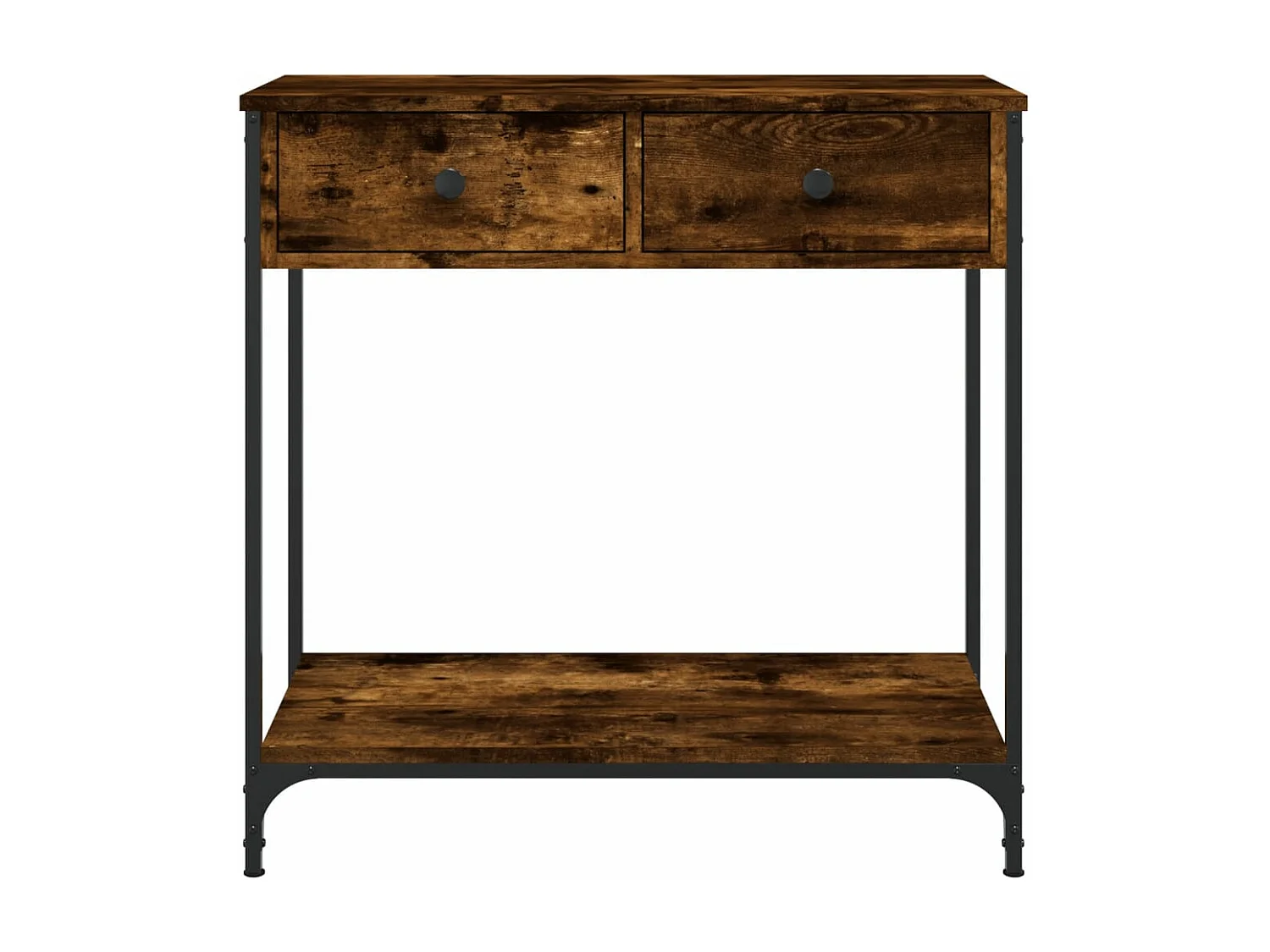 Mesa consola 75x34,5x75 cm derivados de madeira carvalho fumado