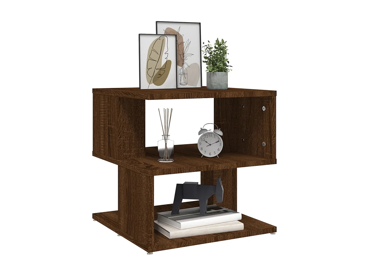 Table d'appoint Chêne marron 40x40x40 cm Bois d'ingénierie