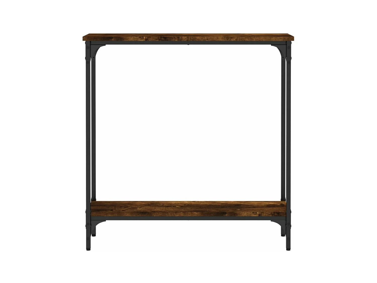Table console chêne fumé 75x22,5x75 cm bois d'ingénierie