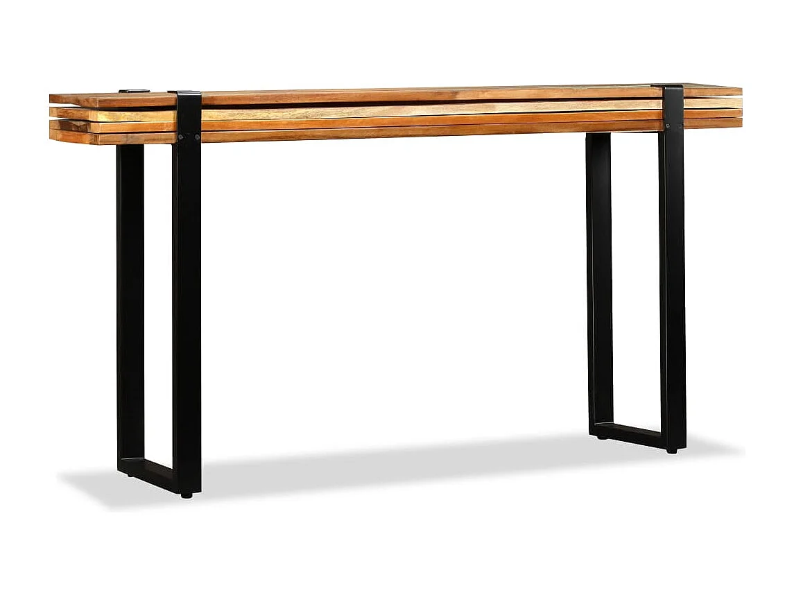Table console Bois de récupération massif réglable